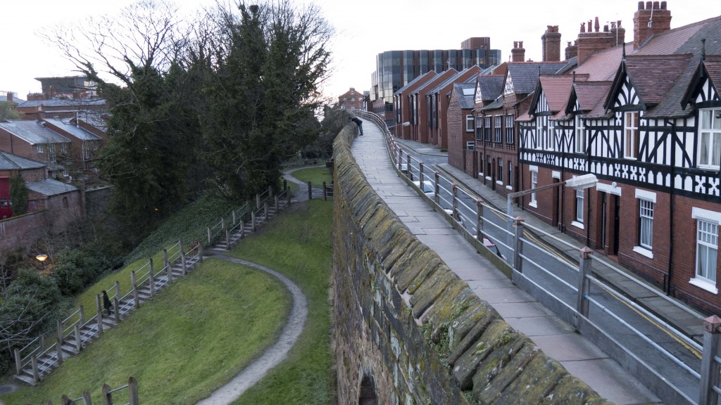 View of Roman Walls in Chester